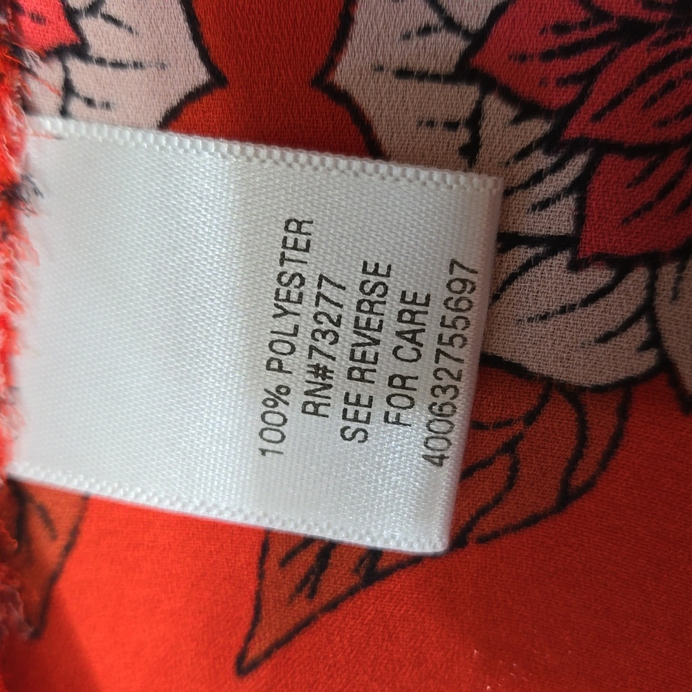 Candies Women's Tank, Red with floral pattern, Size XL - Picture 6 of 6
